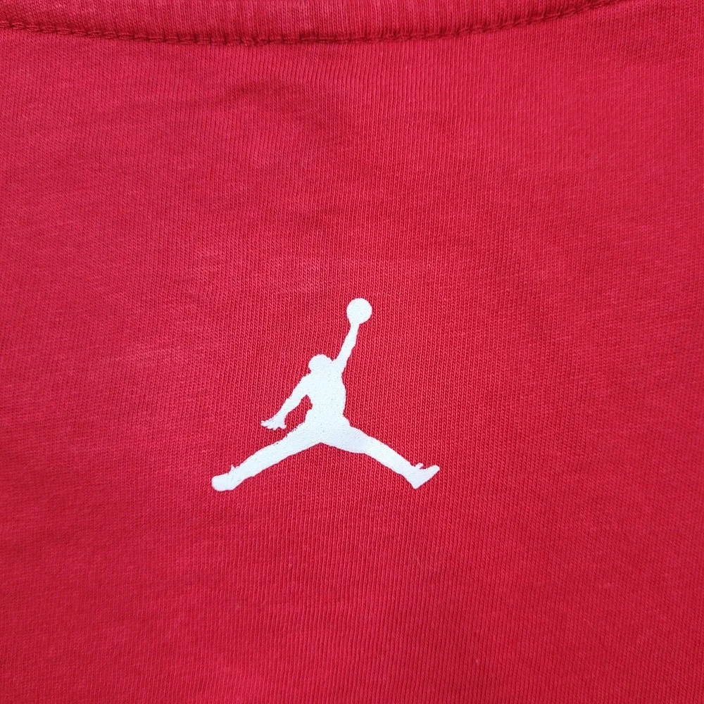 Jordan T-Shirt Mens XXL‎ Red Jumpman Air Graphic Short Sleeve Cotton Tee